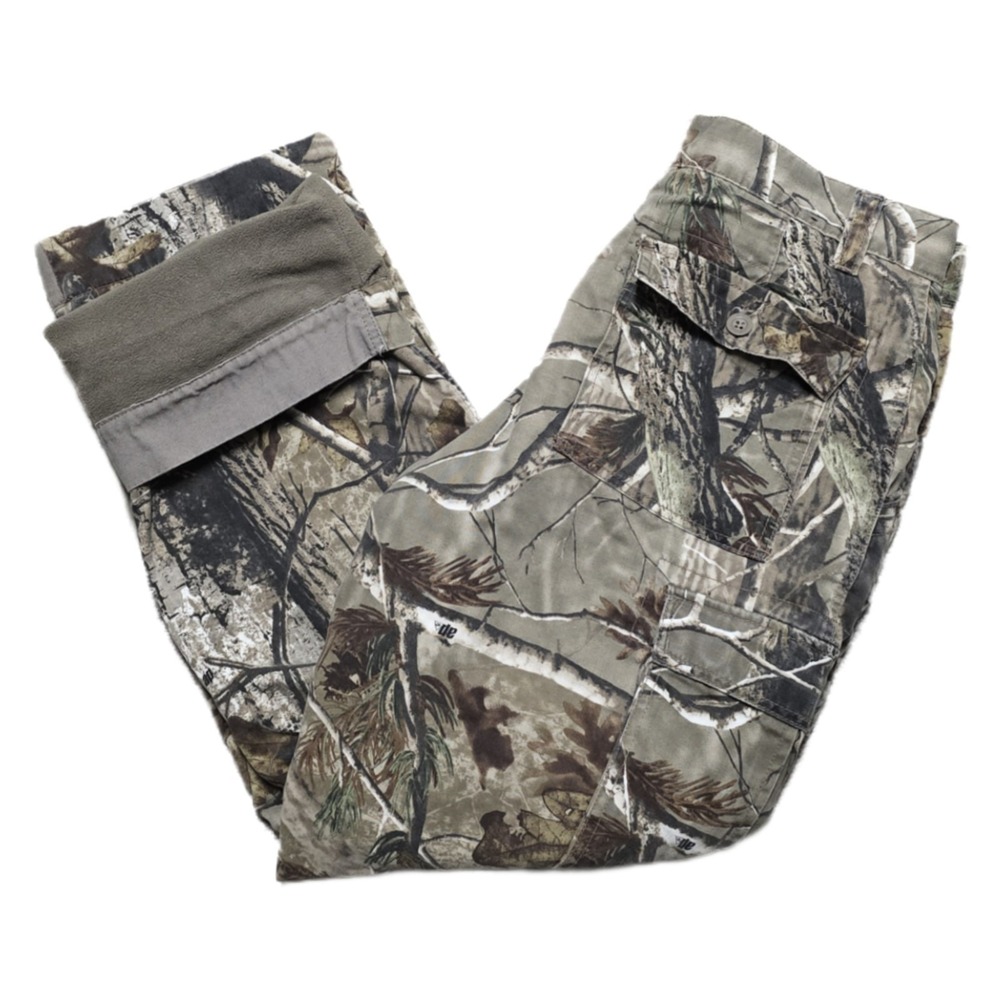 VTG Red Head Fleece Lined Hunting Camo Cargo Pants Mens M Realtree Camouflage‎